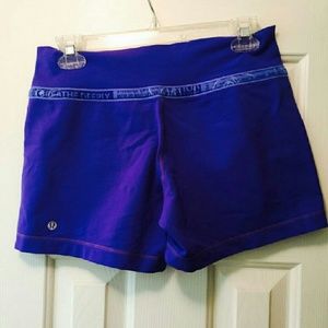 Lululemon - purple workout shorts